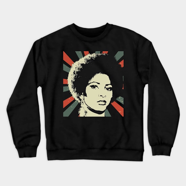 Pam Grier || Vintage Art Design Crewneck Sweatshirt by Setipixel